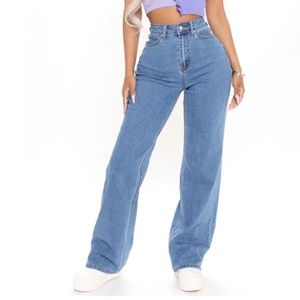 High Waisted Wide Leg Jeans